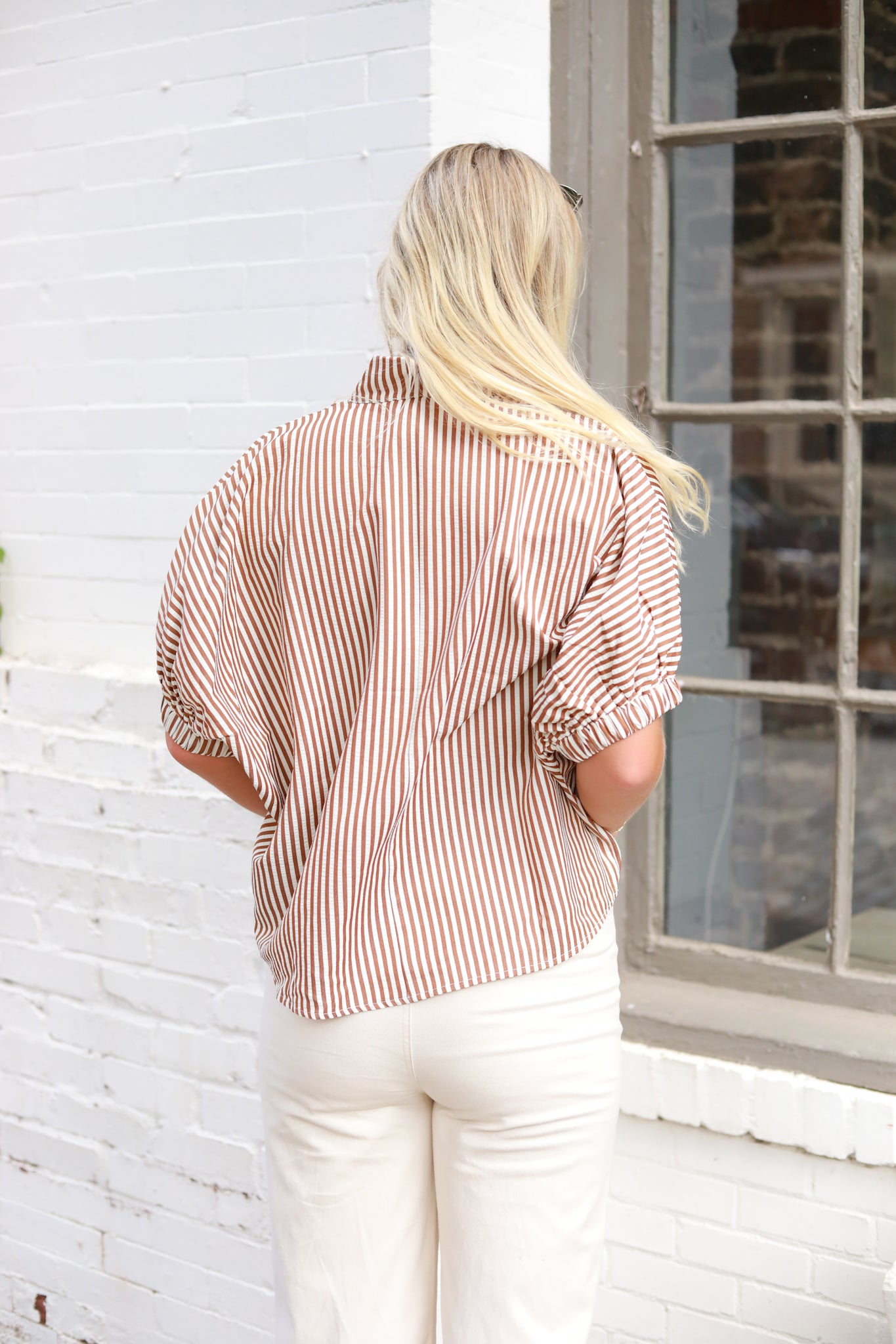 Sarah Stripe Trim Top