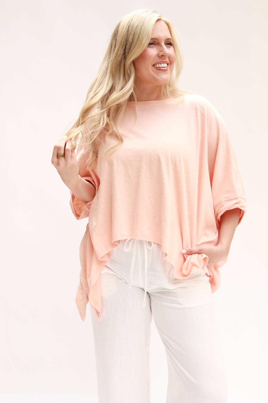 Boxy Long Sides Top