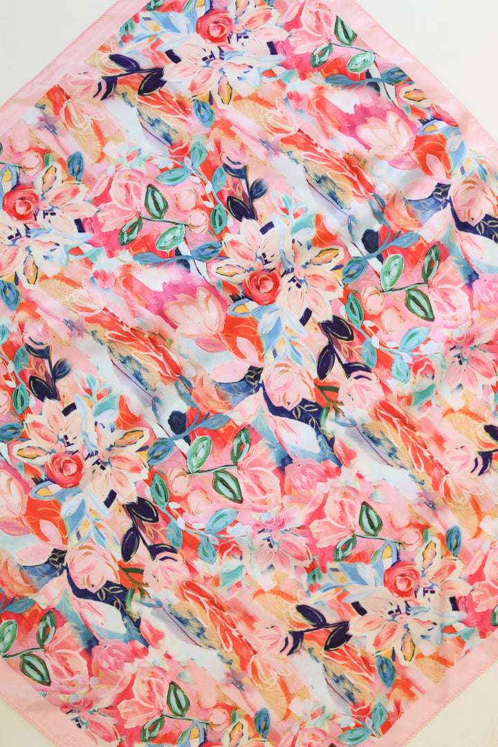Watercolor Floral Neck Scarf