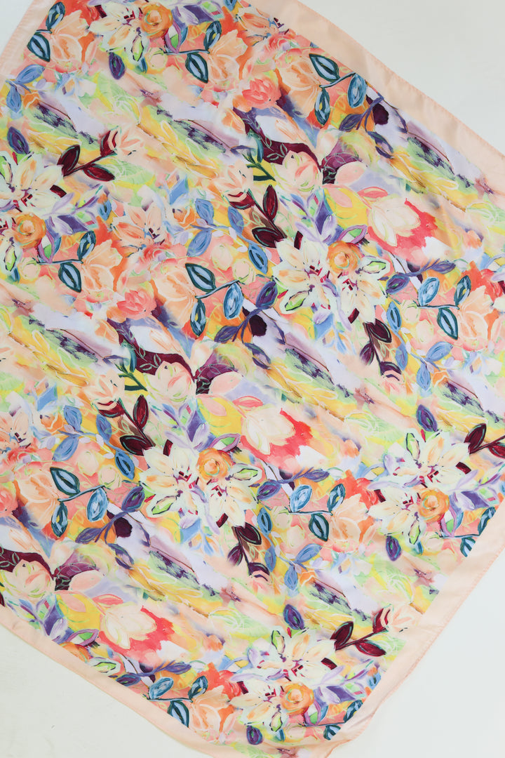 Watercolor Floral Neck Scarf