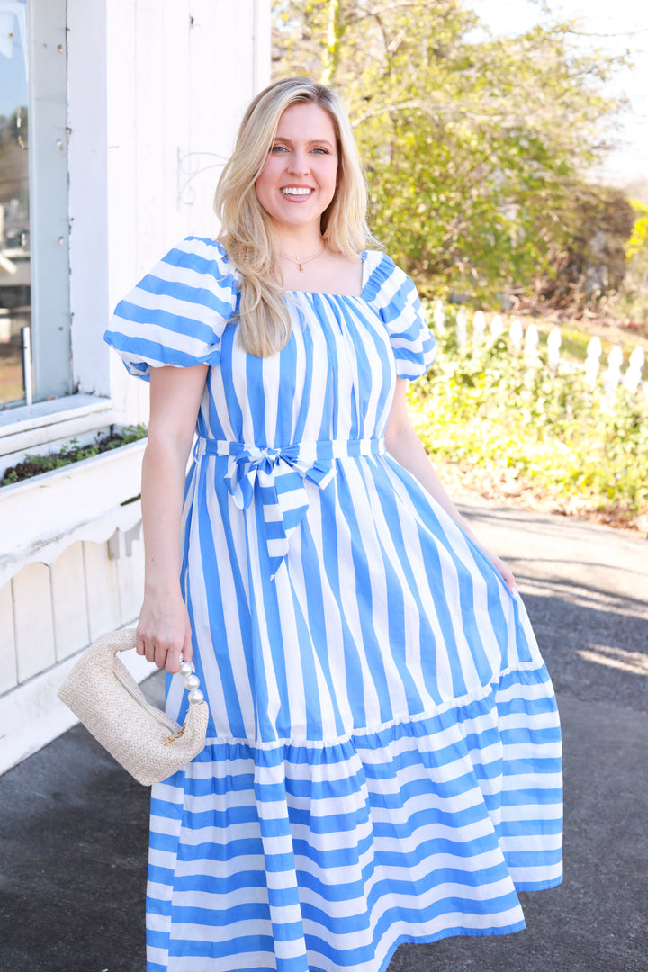 Tie Waist Midi Dress