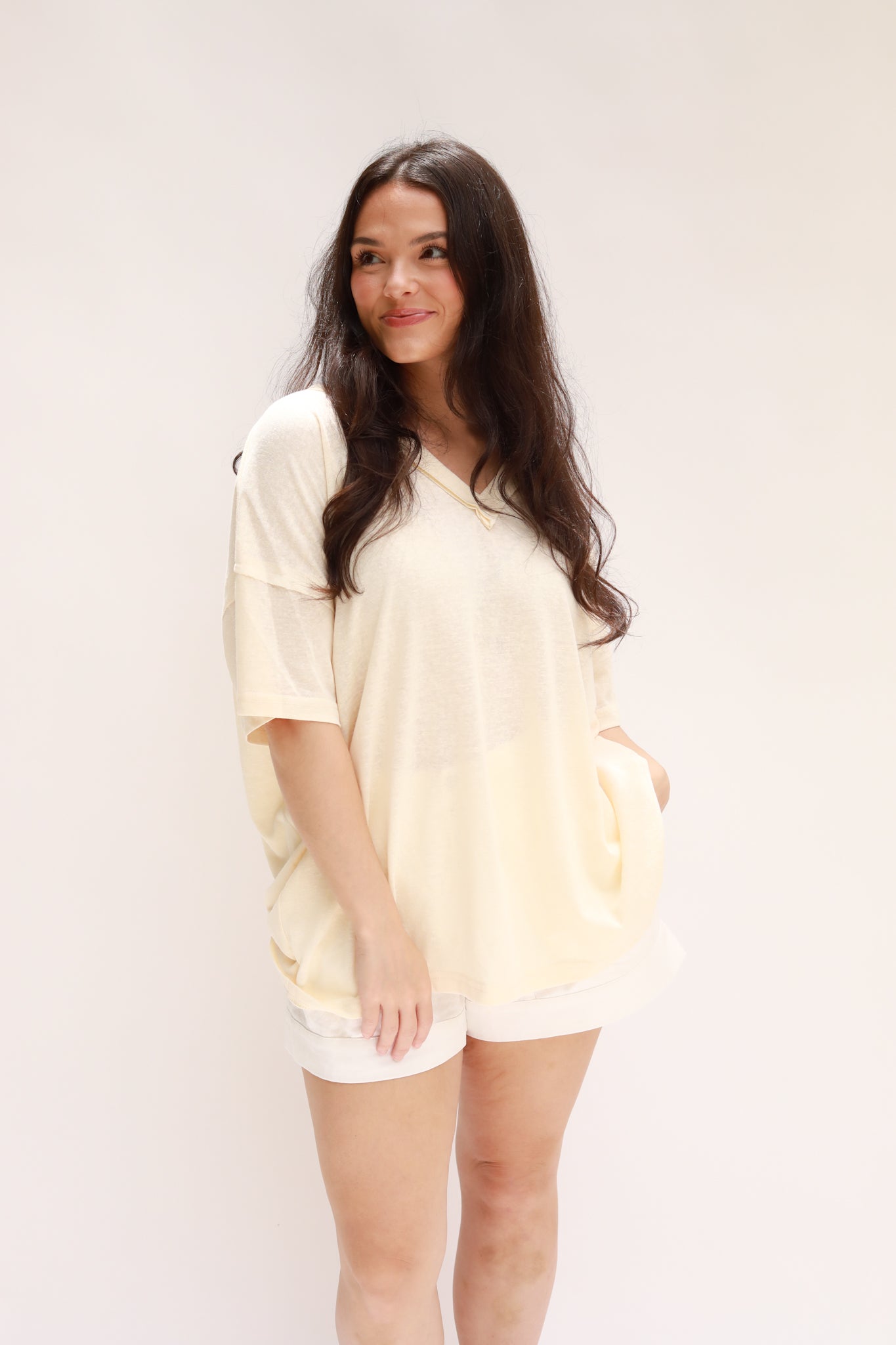 V-Neck Oversized Tee