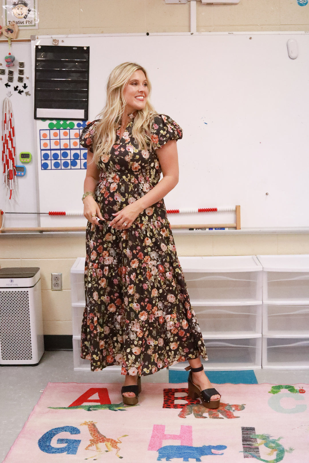 Fall Floral Dress