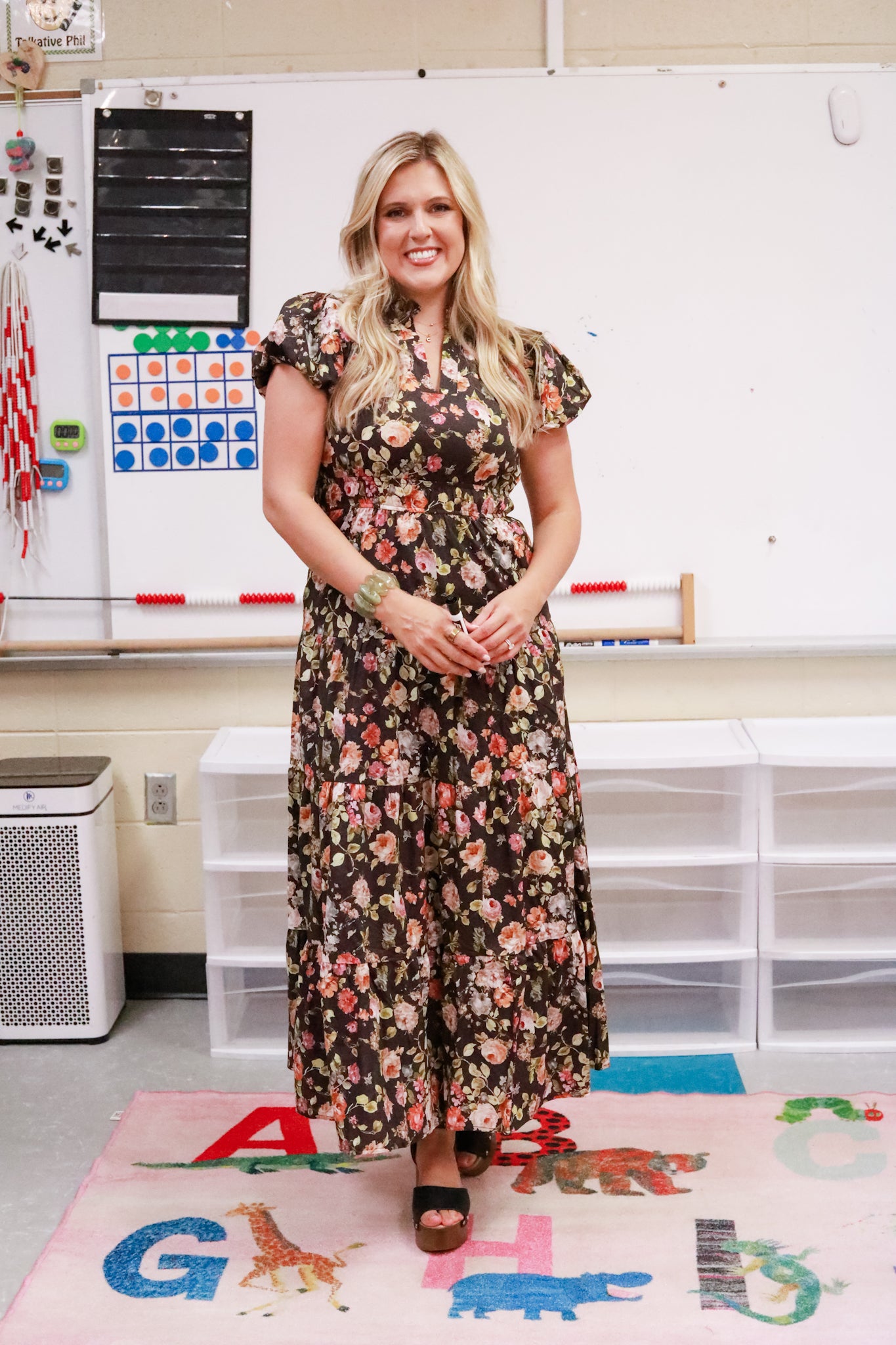 Fall Floral Dress