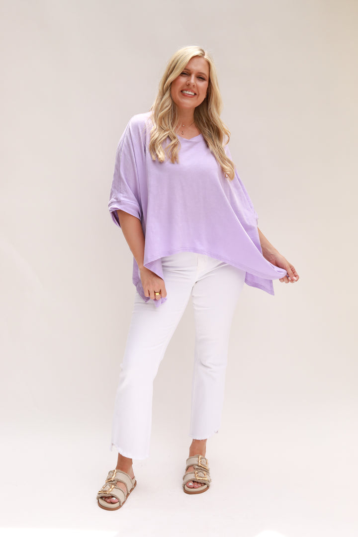 Boxy Long Sides Top