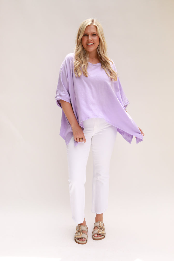 Boxy Long Sides Top