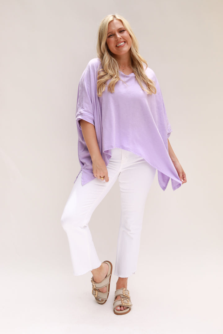 Boxy Long Sides Top