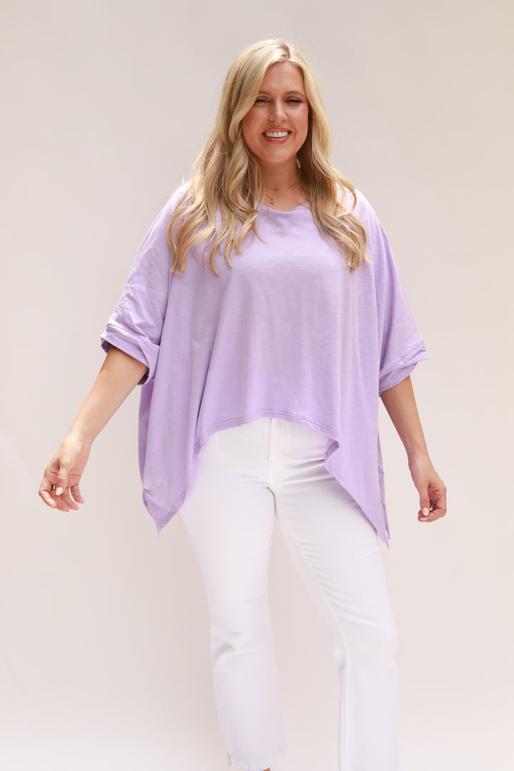 Boxy Long Sides Top