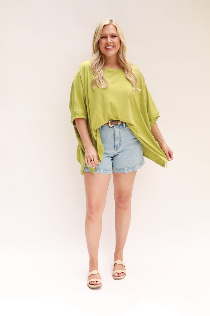 Boxy Long Sides Top