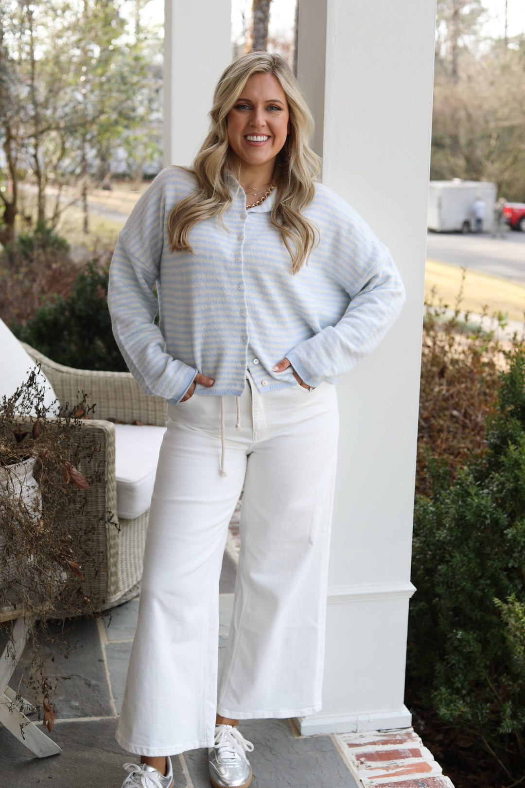 The Cozy Contrast Cardigan - The Pink Tulip Clothing