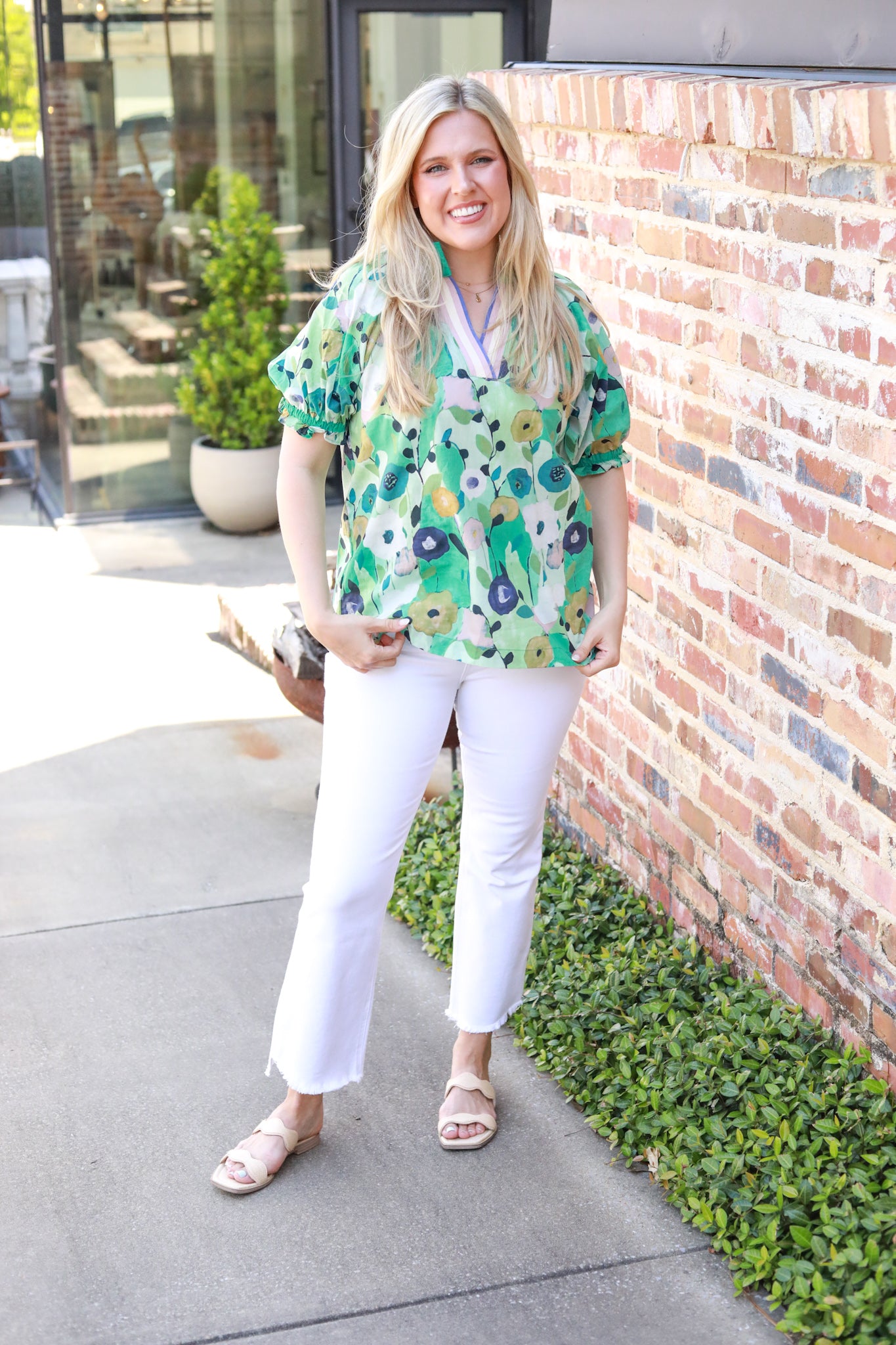 Watercolor Poppy Top