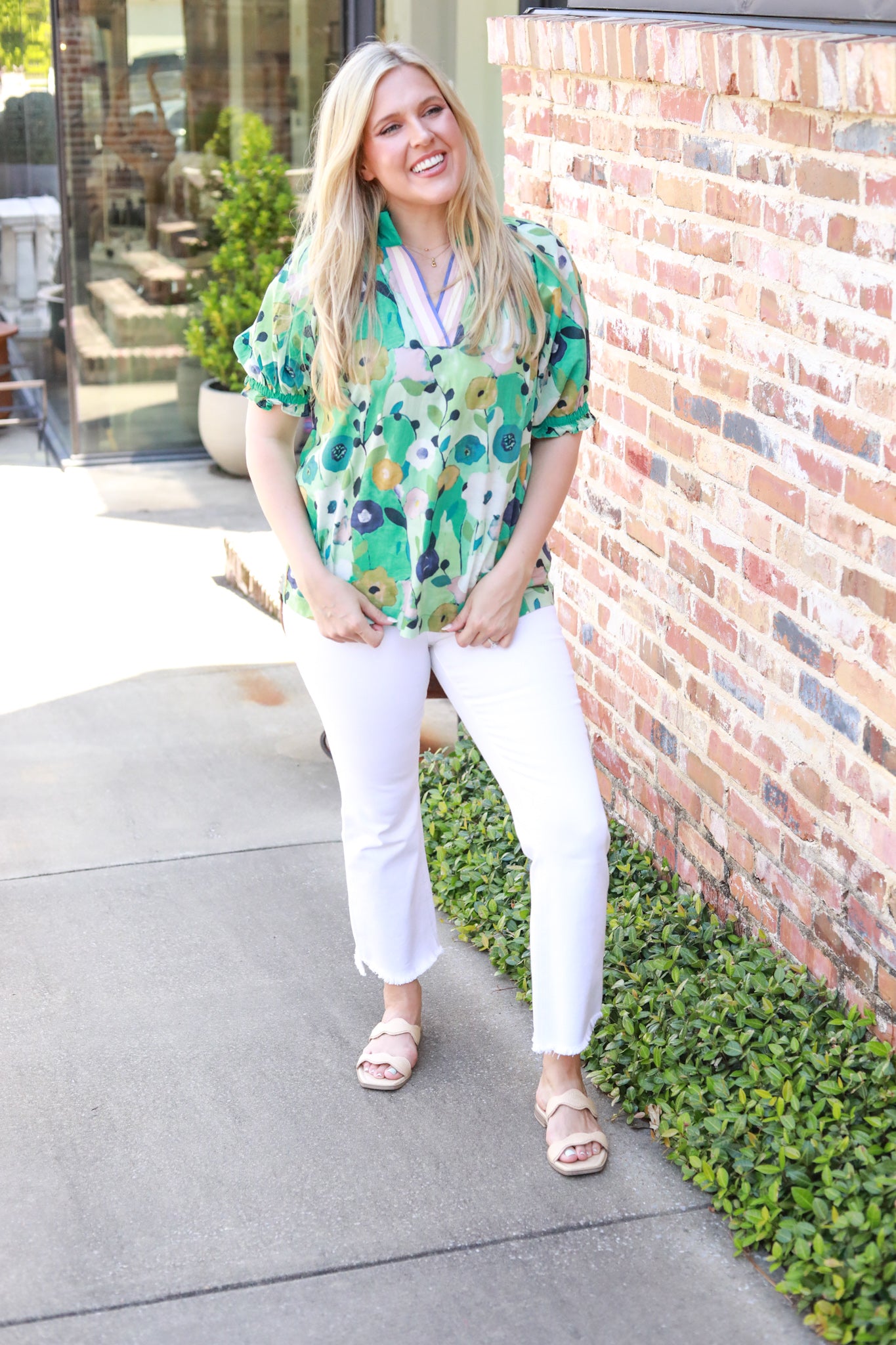 Watercolor Poppy Top