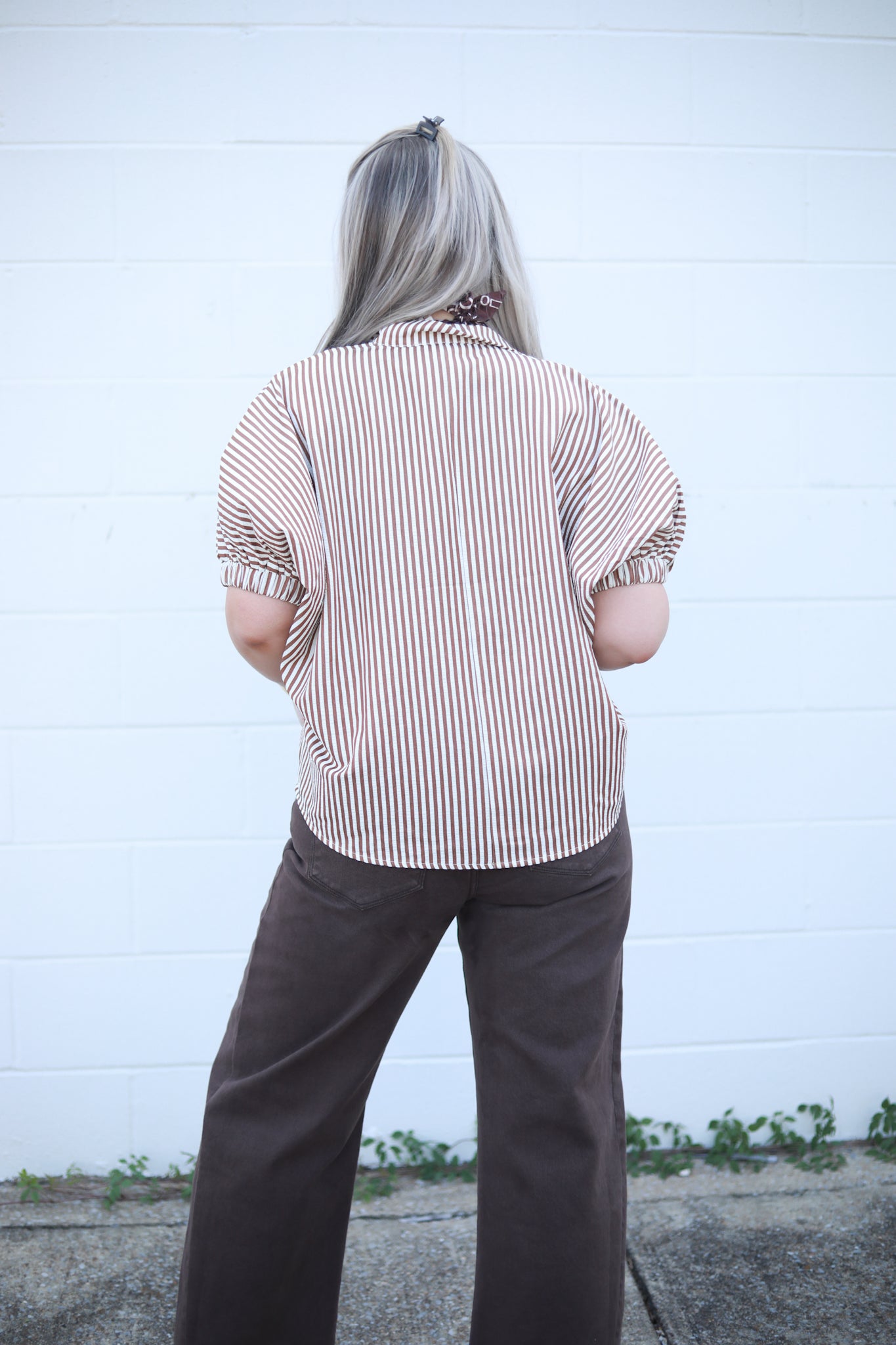Sarah Stripe Trim Top