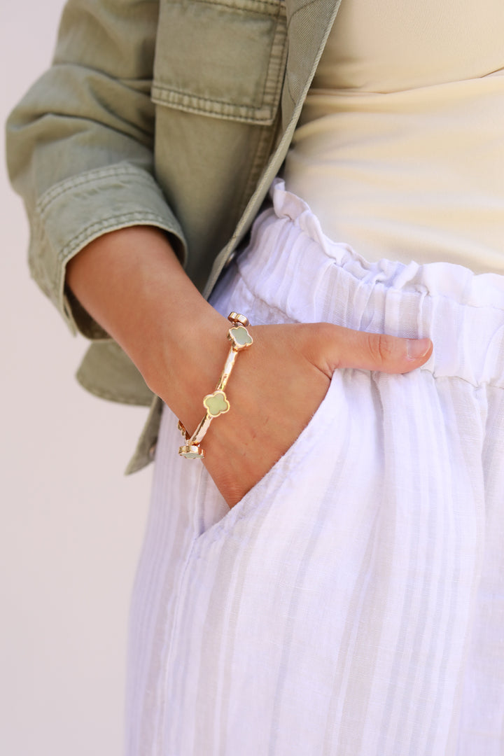 Stone Clover Bracelet