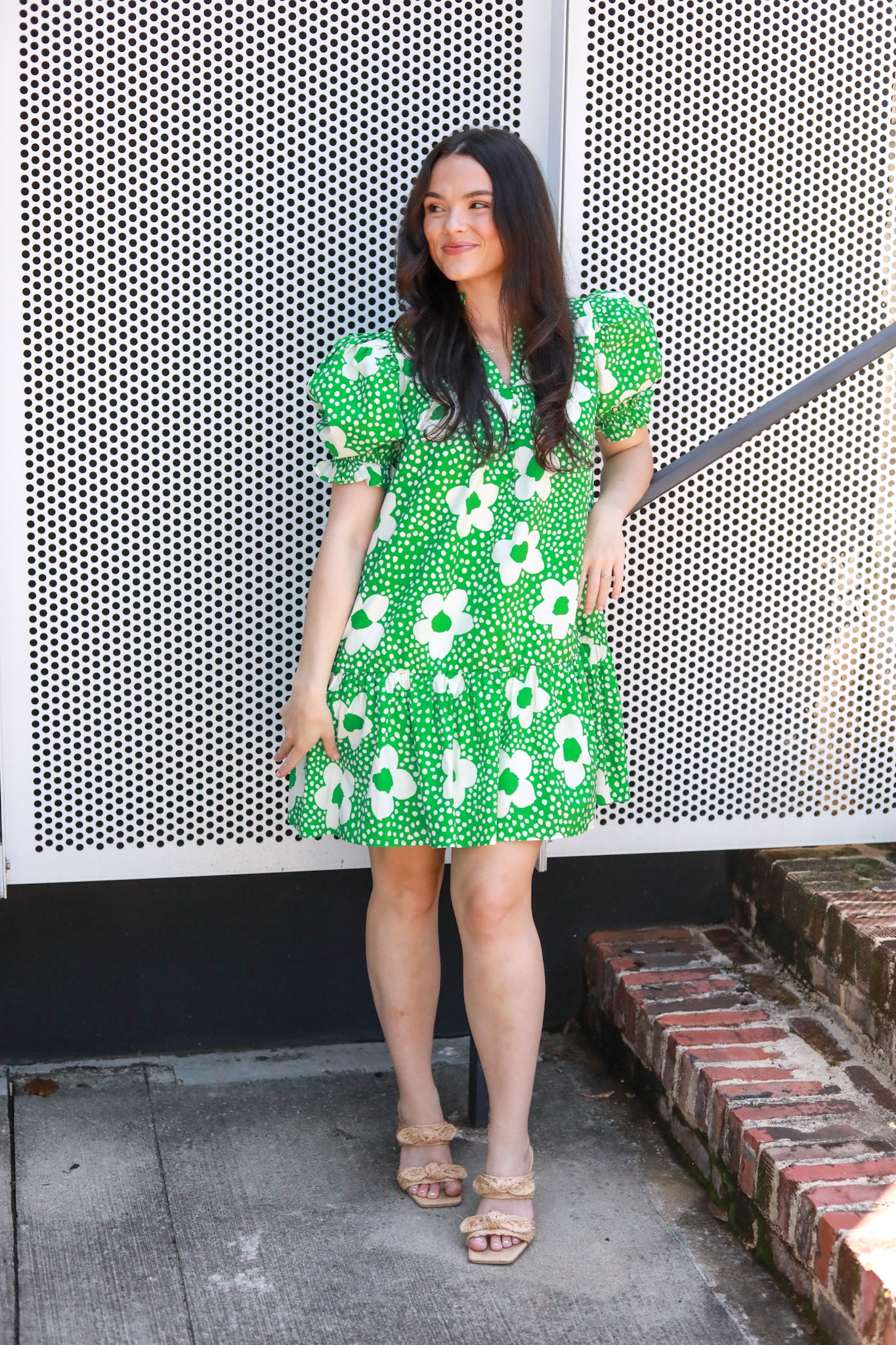 White Daisy Ruffle Dress