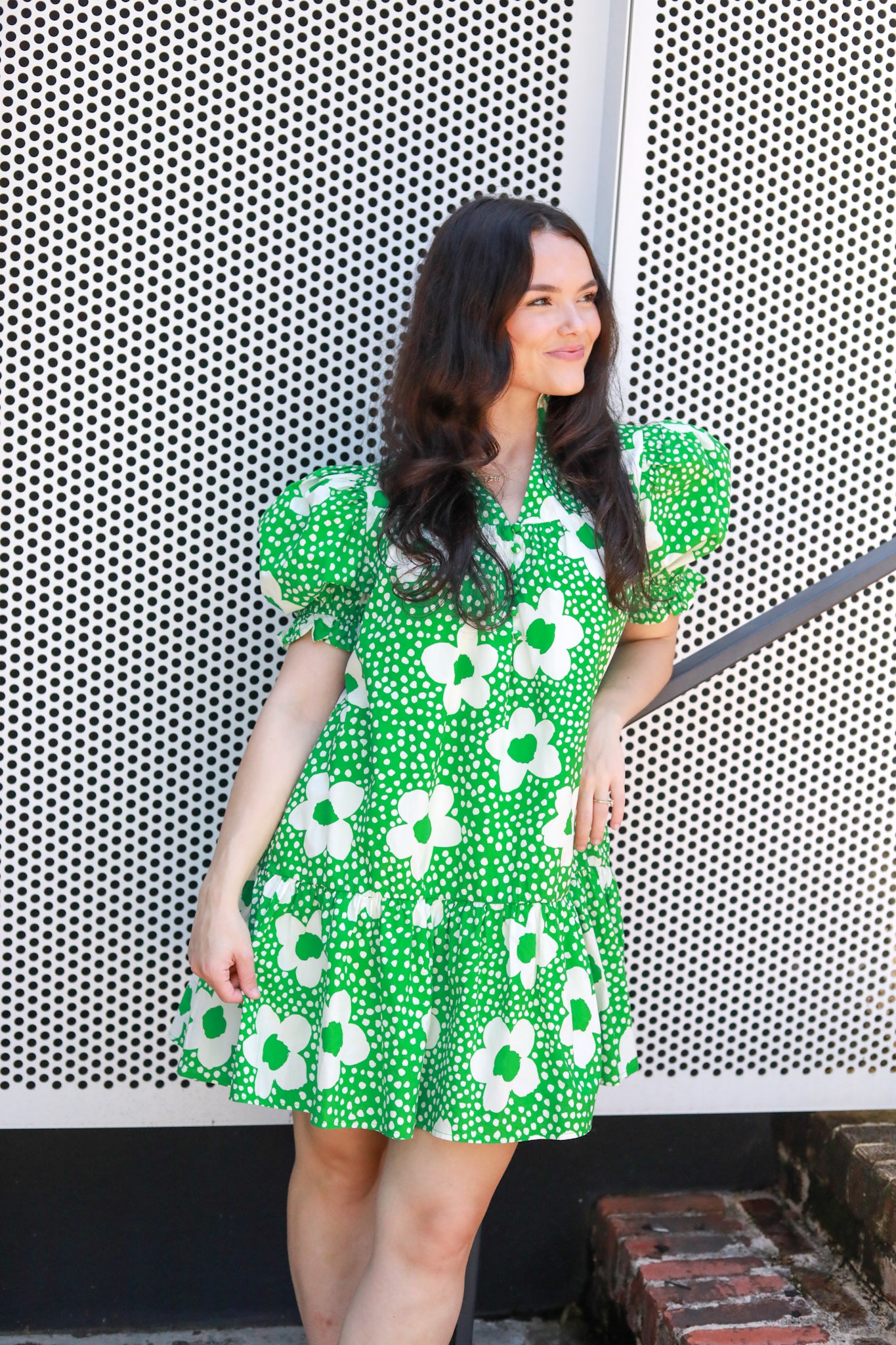 White Daisy Ruffle Dress