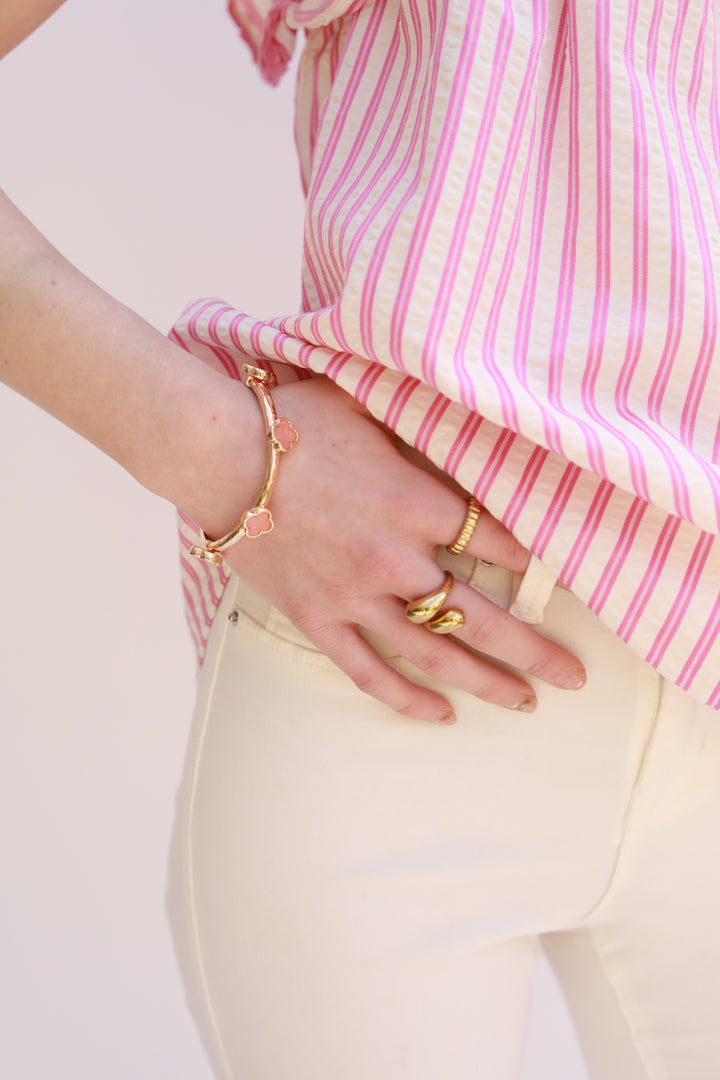 Stone Clover Bracelet