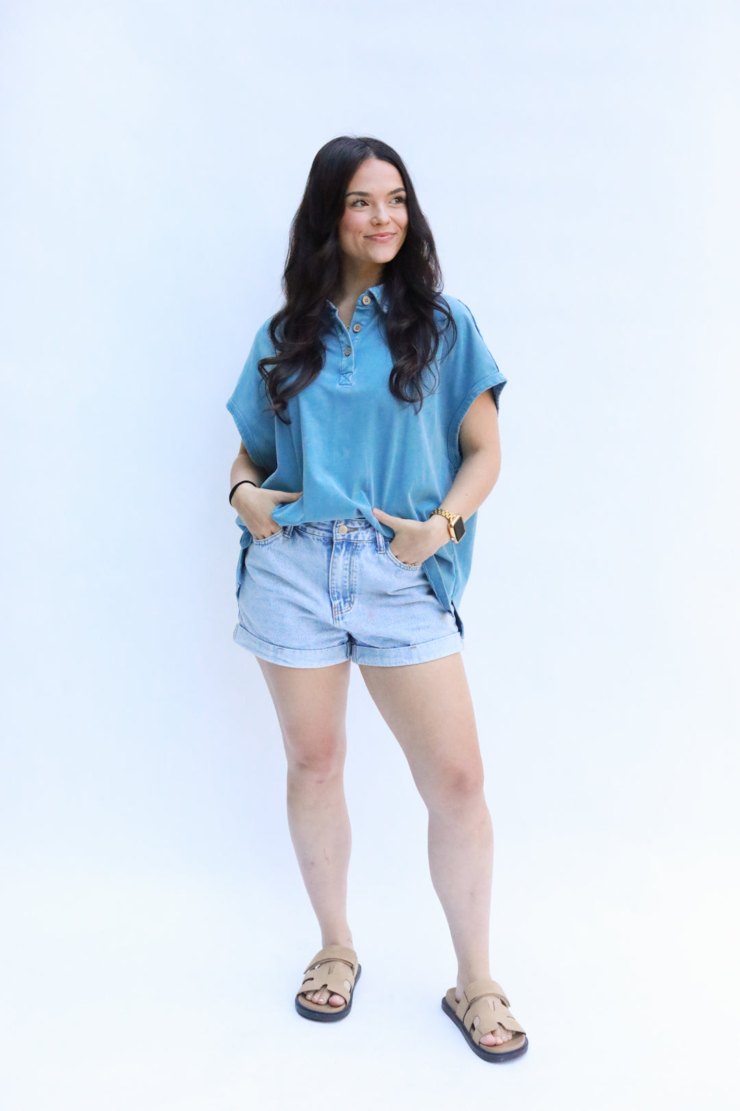 Mineral Wash Henley Top