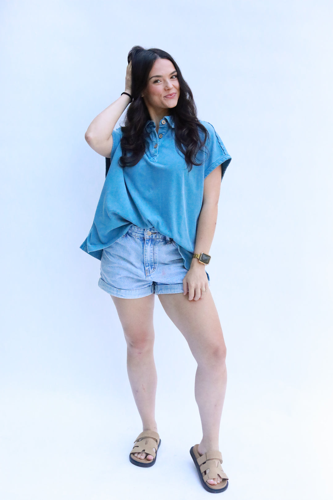 Mineral Wash Henley Top