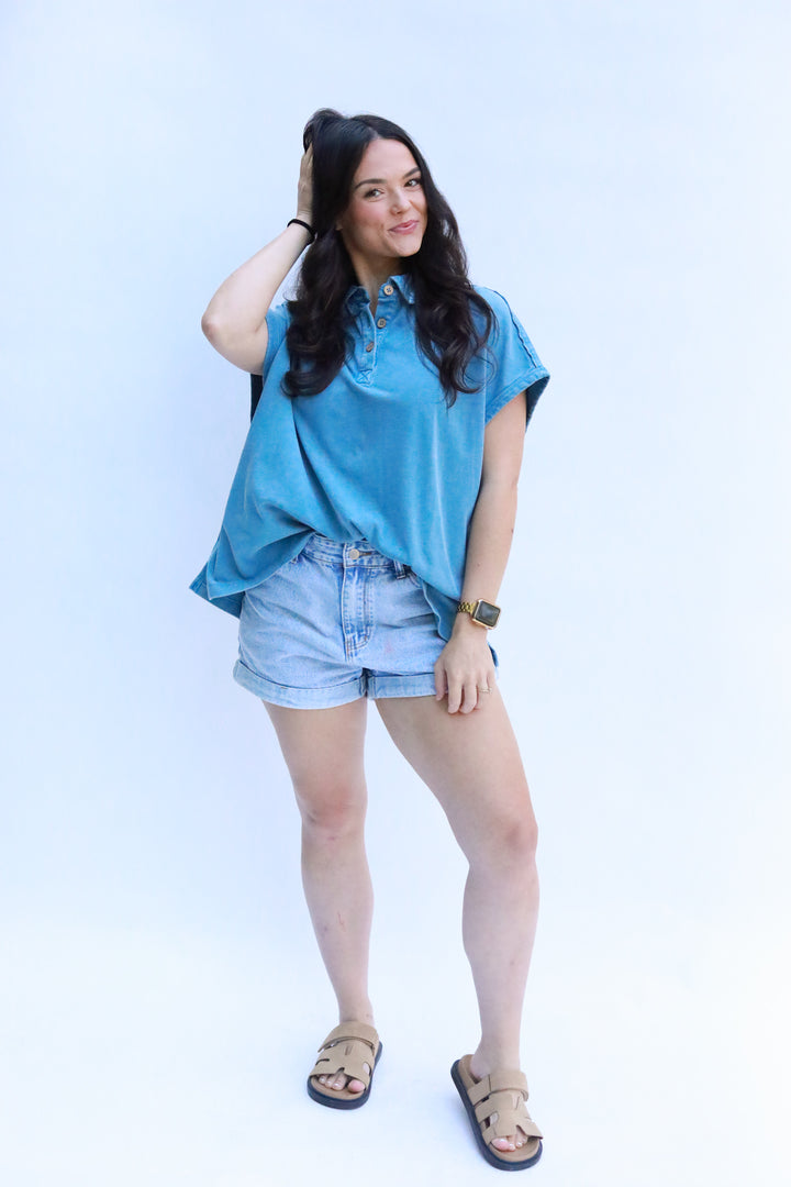 Mineral Wash Henley Top