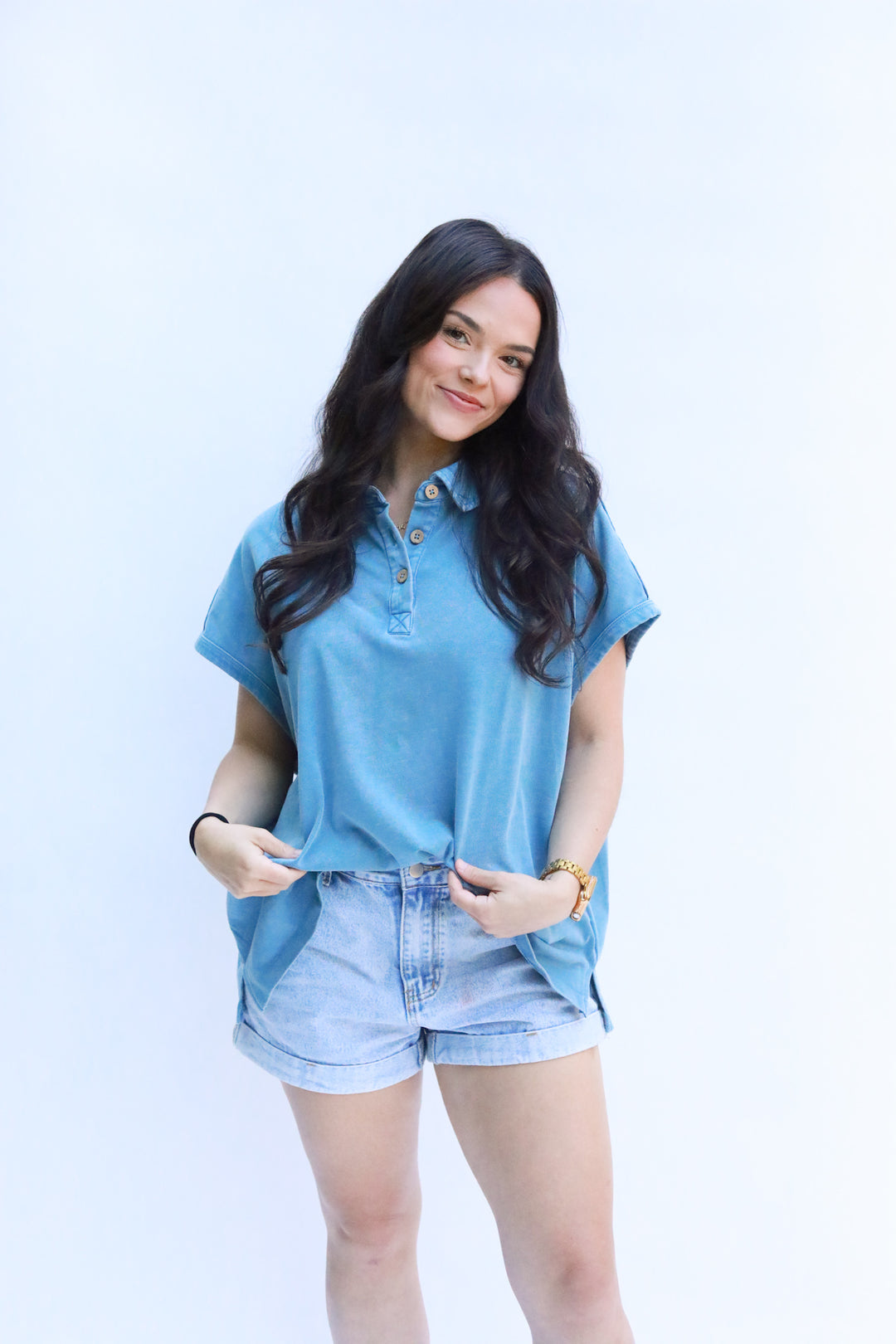 Mineral Wash Henley Top