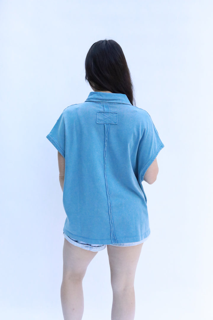 Mineral Wash Henley Top