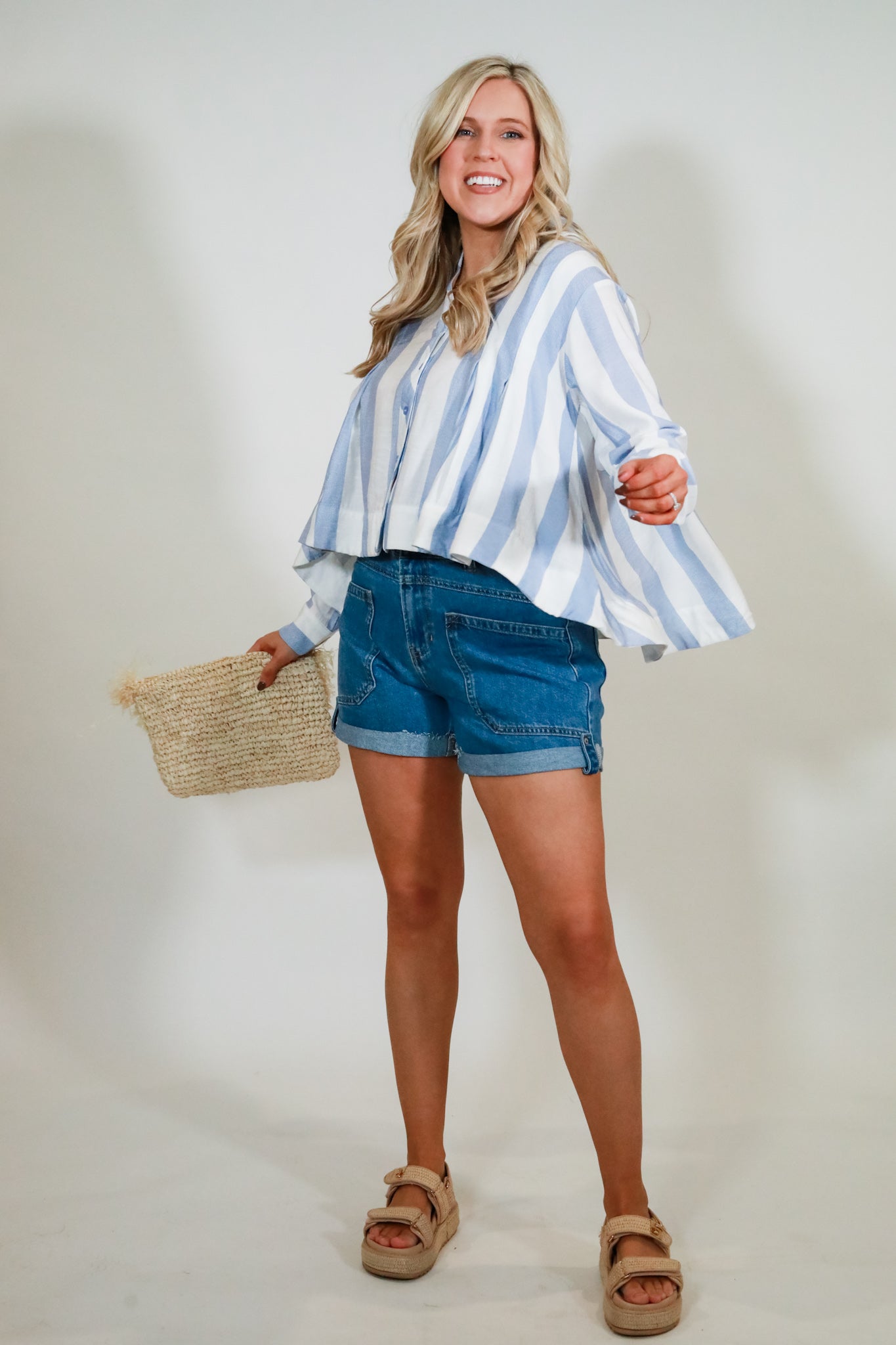 Wide Stripe Floaty Top