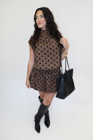 The Dot Effect Bubble Hem Top