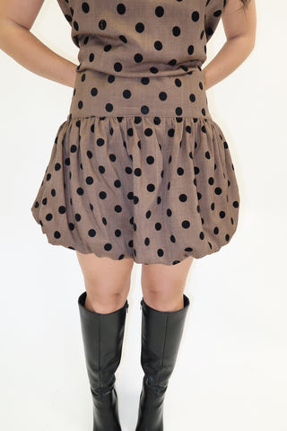 The Dot Effect Bubble Hem Skirt