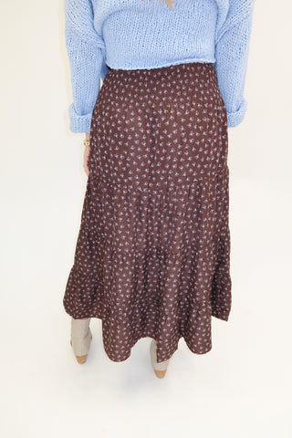 Little By Little Floral Midi Skirt