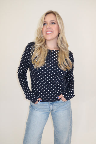 The Polka Club Long Sleeve Top
