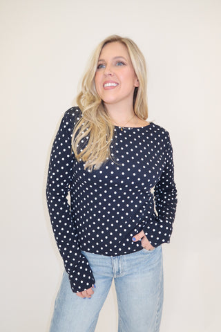 The Polka Club Long Sleeve Top
