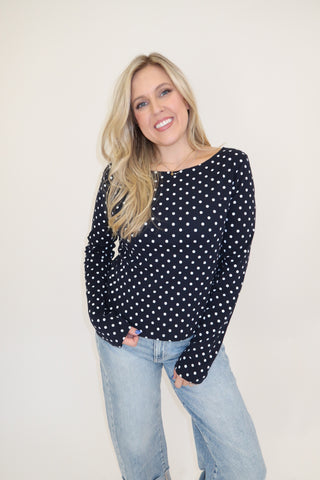 The Polka Club Long Sleeve Top