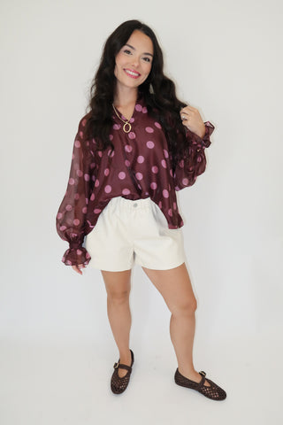 Dot The Occasion Polka Dot Blouse
