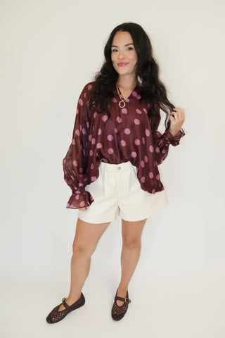 Dot The Occasion Polka Dot Blouse