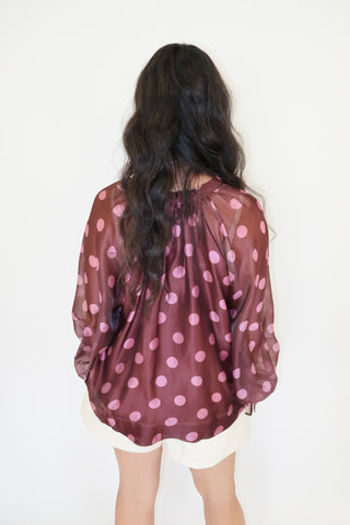 Dot The Occasion Polka Dot Blouse