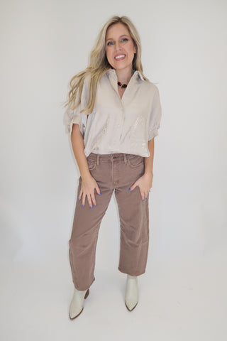 The Champagne Edit Shimmer Blouse