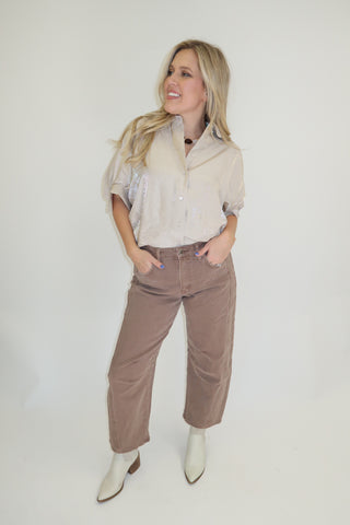 The Champagne Edit Shimmer Blouse