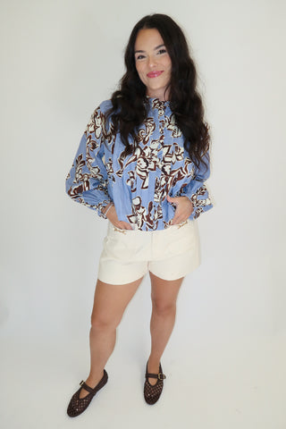 Petal Statement Floral Bubble Hem Top - The Pink Tulip Clothing