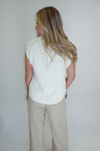 The Side Story Button Detail Sweater Vest - The Pink Tulip Clothing