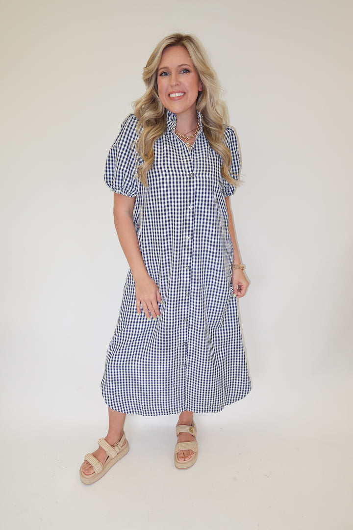 Checked In Dress - The Pink Tulip Clothing