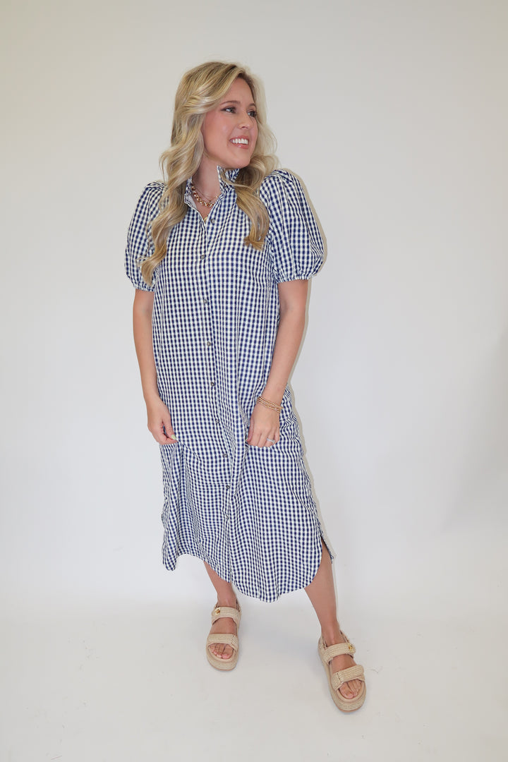 Checked In Dress - The Pink Tulip Clothing