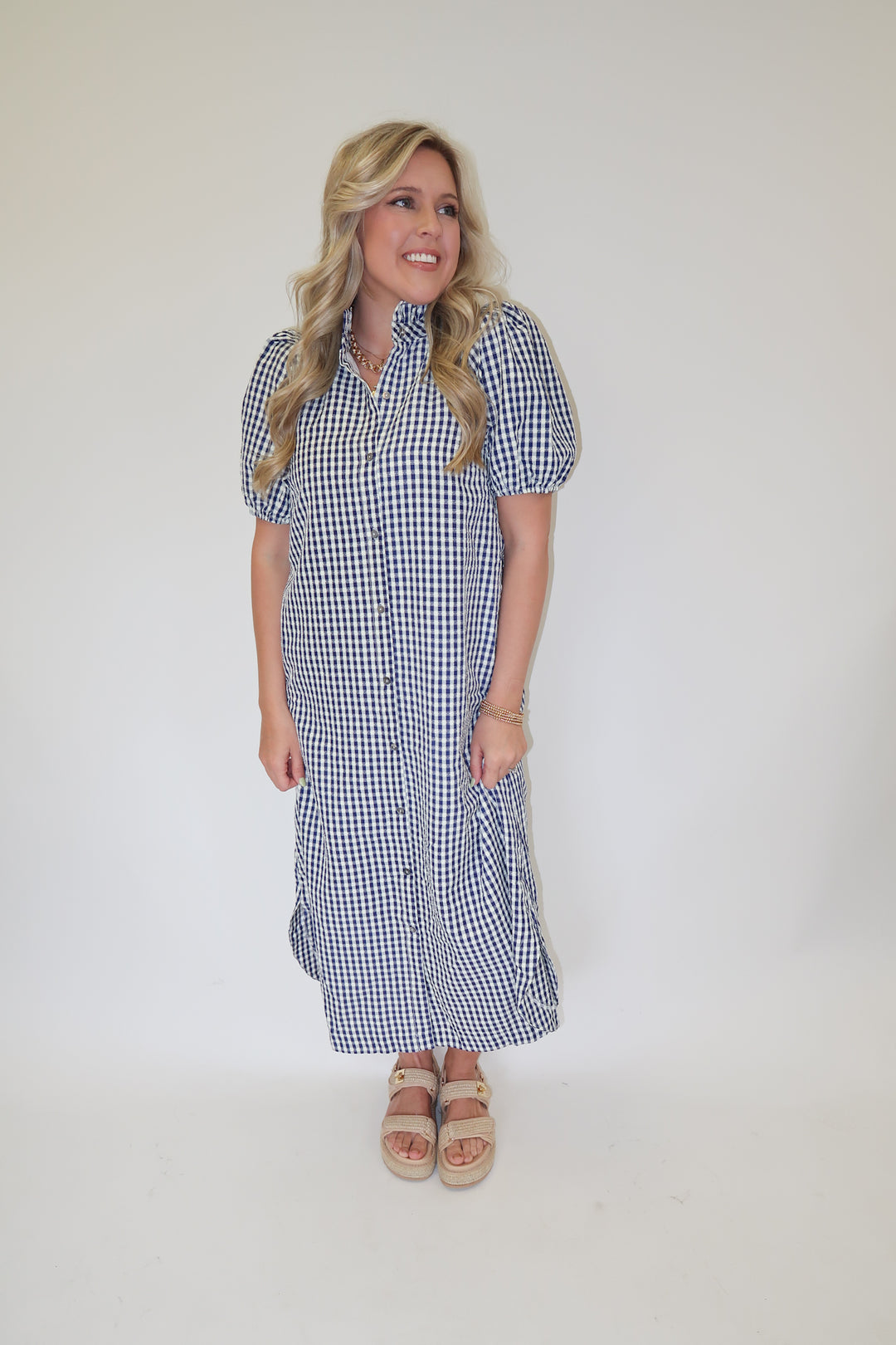 Checked In Dress - The Pink Tulip Clothing