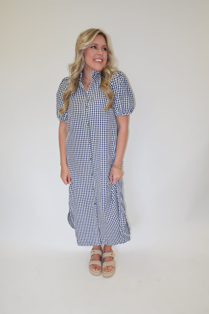 Checked In Dress - The Pink Tulip Clothing