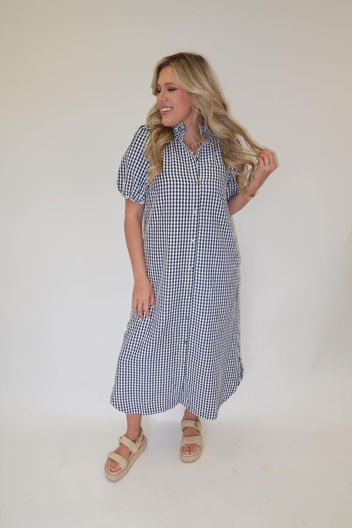 Checked In Dress - The Pink Tulip Clothing