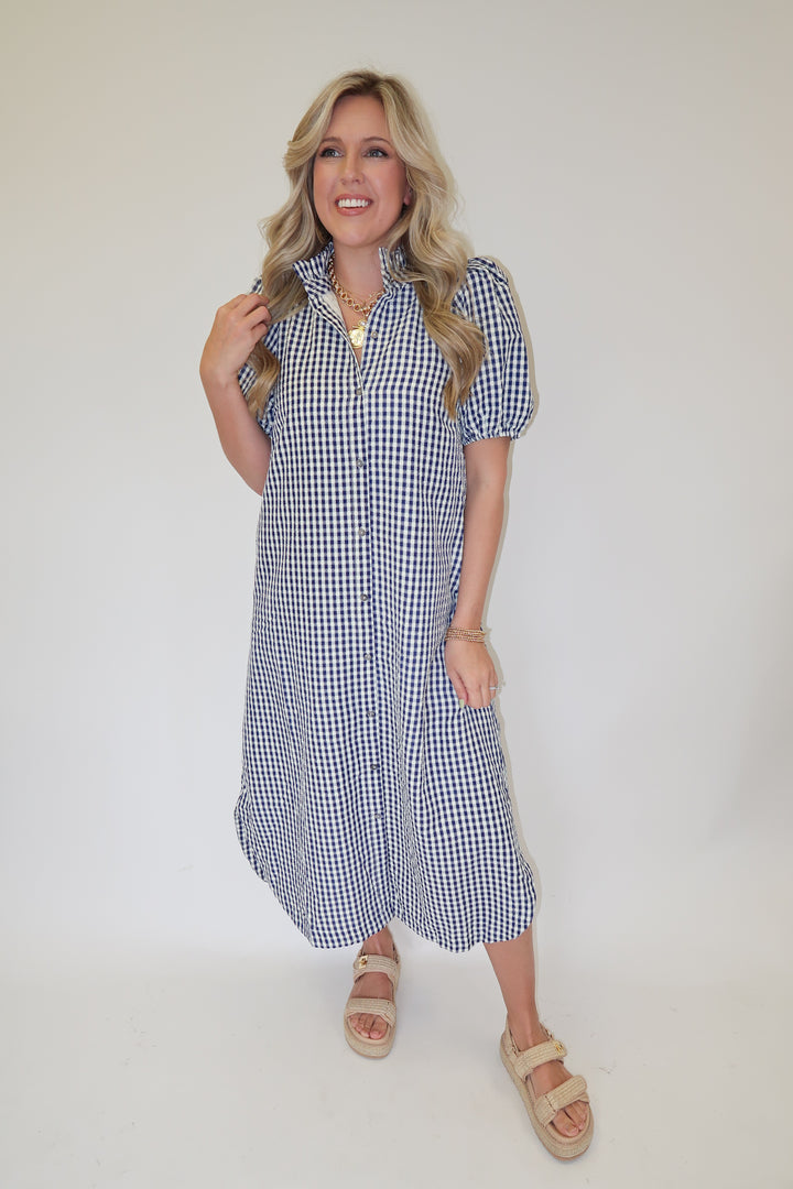 Checked In Dress - The Pink Tulip Clothing