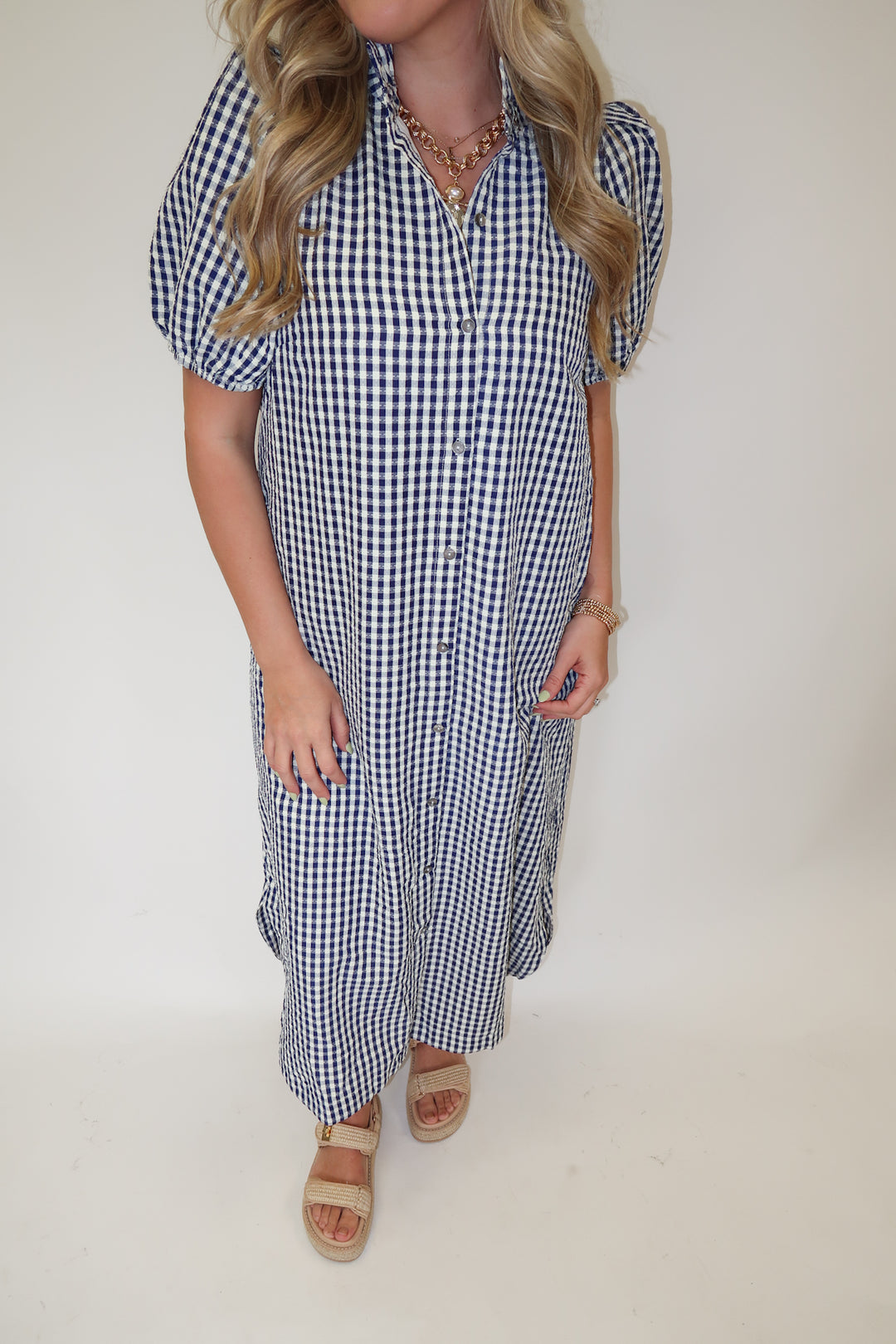 Checked In Dress - The Pink Tulip Clothing