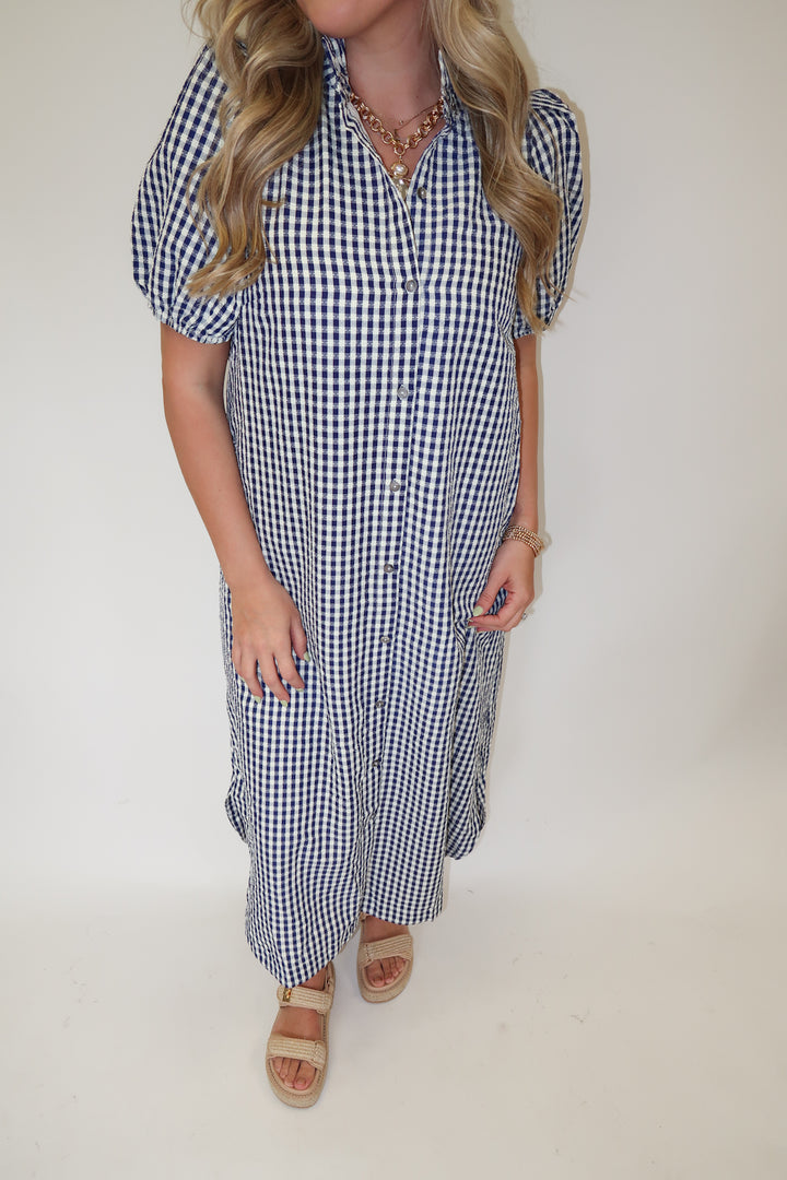 Checked In Dress - The Pink Tulip Clothing