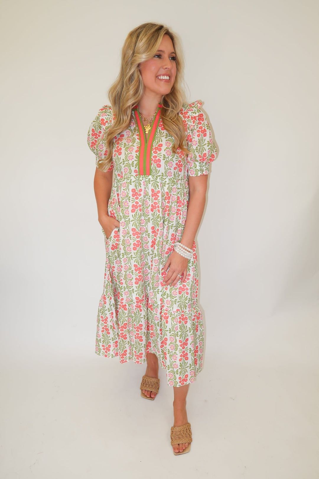 Sunny Gathering Dress - The Pink Tulip Clothing