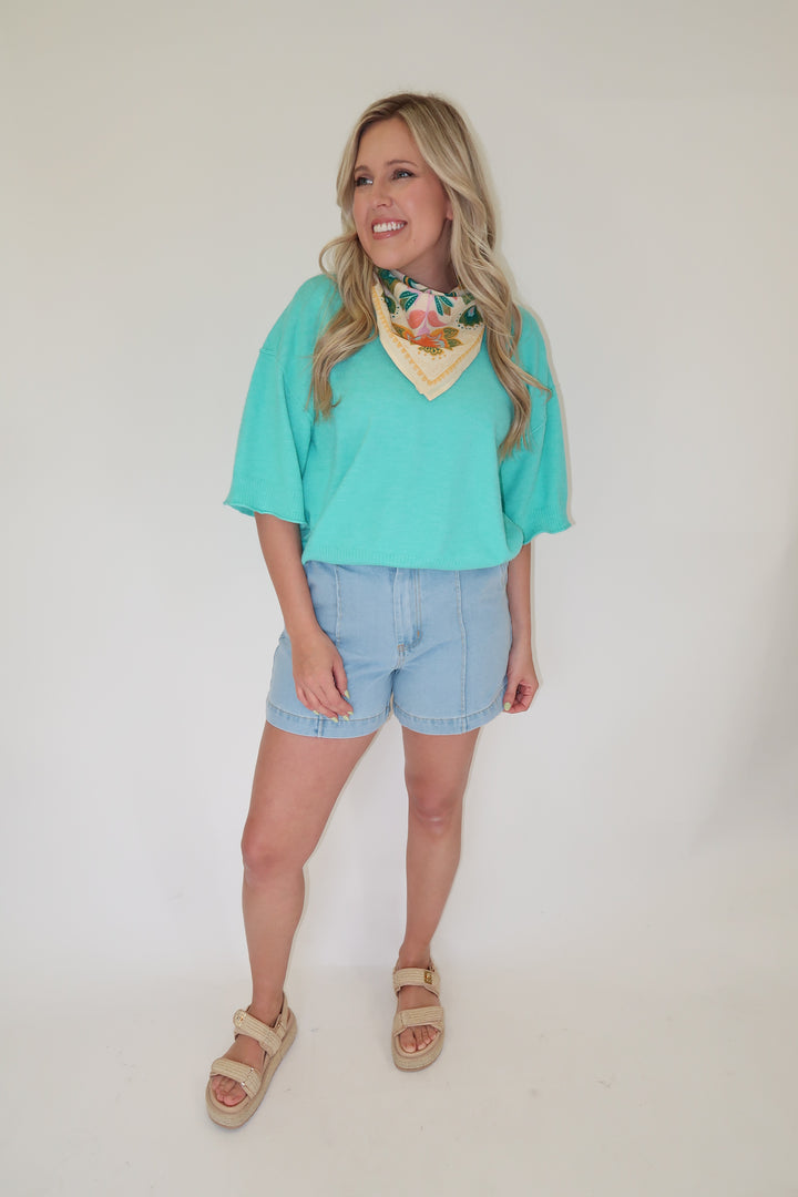 Mint to Be Sweater - The Pink Tulip Clothing